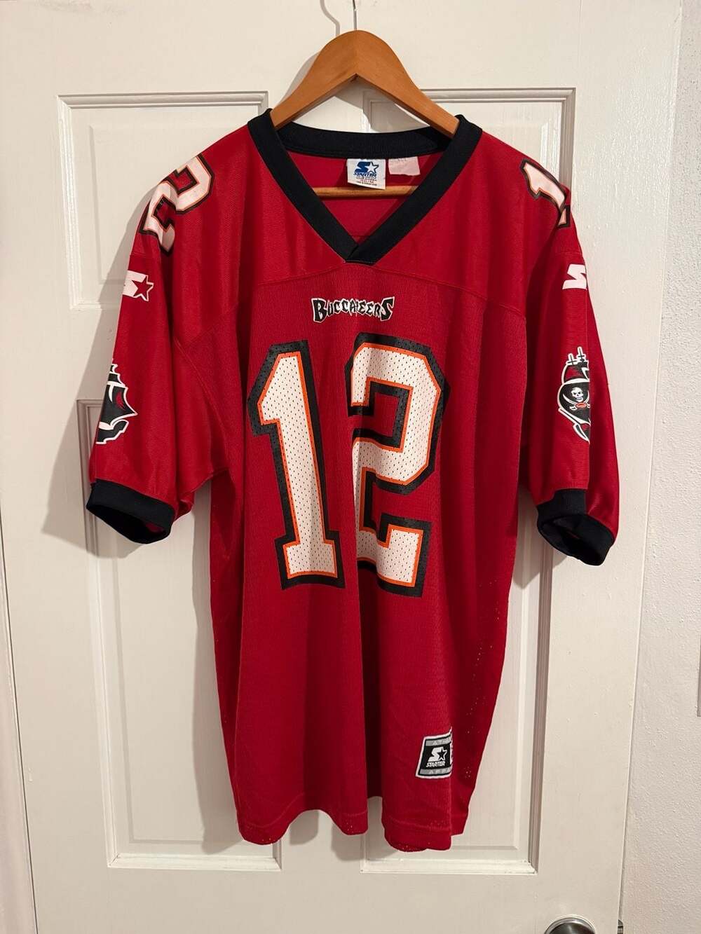 Vintage 90s Starter NFL Tampa Bay Buccaneers Trent Dilfer #12 Jersey Size 46/M